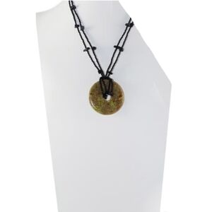 𝅺SAVVY Cie beaded black onyx and epidot necklace